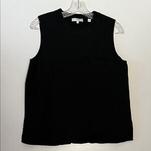 Vince Classic Black Sleeveless Tee